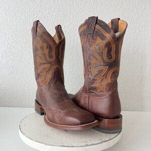 Rod Patrick Mens Cowboy Boots 13.5B Perro Loco Brown Leather Western Square Toe